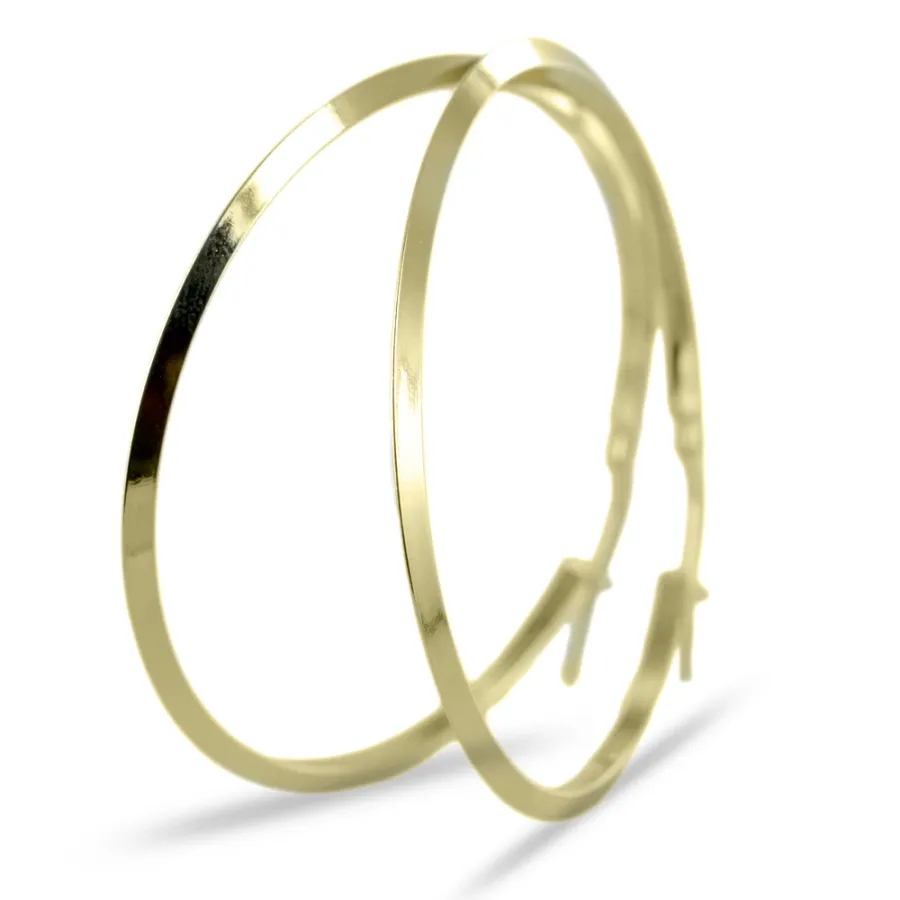 obrazek 1 Duże włoskie kolczyki koła z żółtego złota