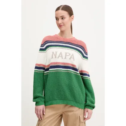 Zdjęcie Napapijri sweter bawełniany D-Aulla damski kolor multicolor NP0A4IL681S1