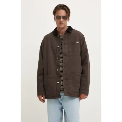 Zdjęcie Dickies kurtka Duck High Pile Flce Line Chore Jacket męska kolor brązowy przejściowa DK0A4XGA
