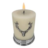 Picture Designer electric candle with pewter decorations