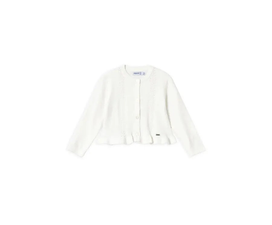 obrazek 1 Mayoral Kardigan 1398 Écru Regular Fit
