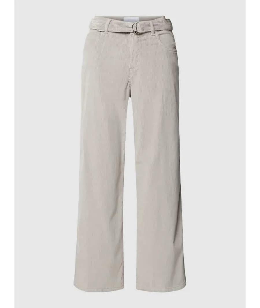 obrazek 1 Spodnie sztruksowe z paskiem model ‘LINN’