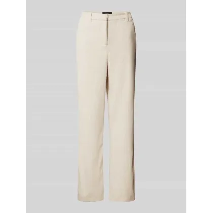 Zdjęcie Spodnie sztruksowe o kroju straight fit z haczykiem i zamkiem błyskawicznym model ‘NORA’