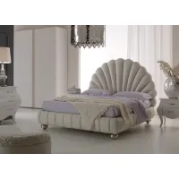 Zdjęcie Luksusowe łóżko z zagłówkiem do materaca 180x200cm, skórzane, chesterfield