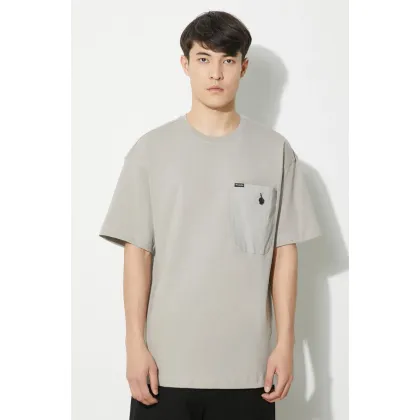 Zdjęcie Columbia t-shirt bawełniany Landroamer męski kolor szary gładki 2076021