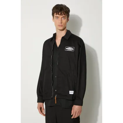Zdjęcie NEIGHBORHOOD kurtka bawełniana Zip Work Jacket kolor czarny przejściowa oversize 241TSNH.JKM02
