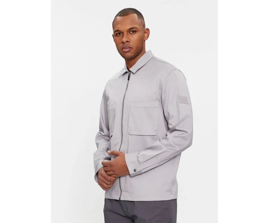 obrazek 1 Calvin Klein Kurtka przejściowa Cotton 3D Pockets Overshirt K10K112356 Szary Regular Fit
