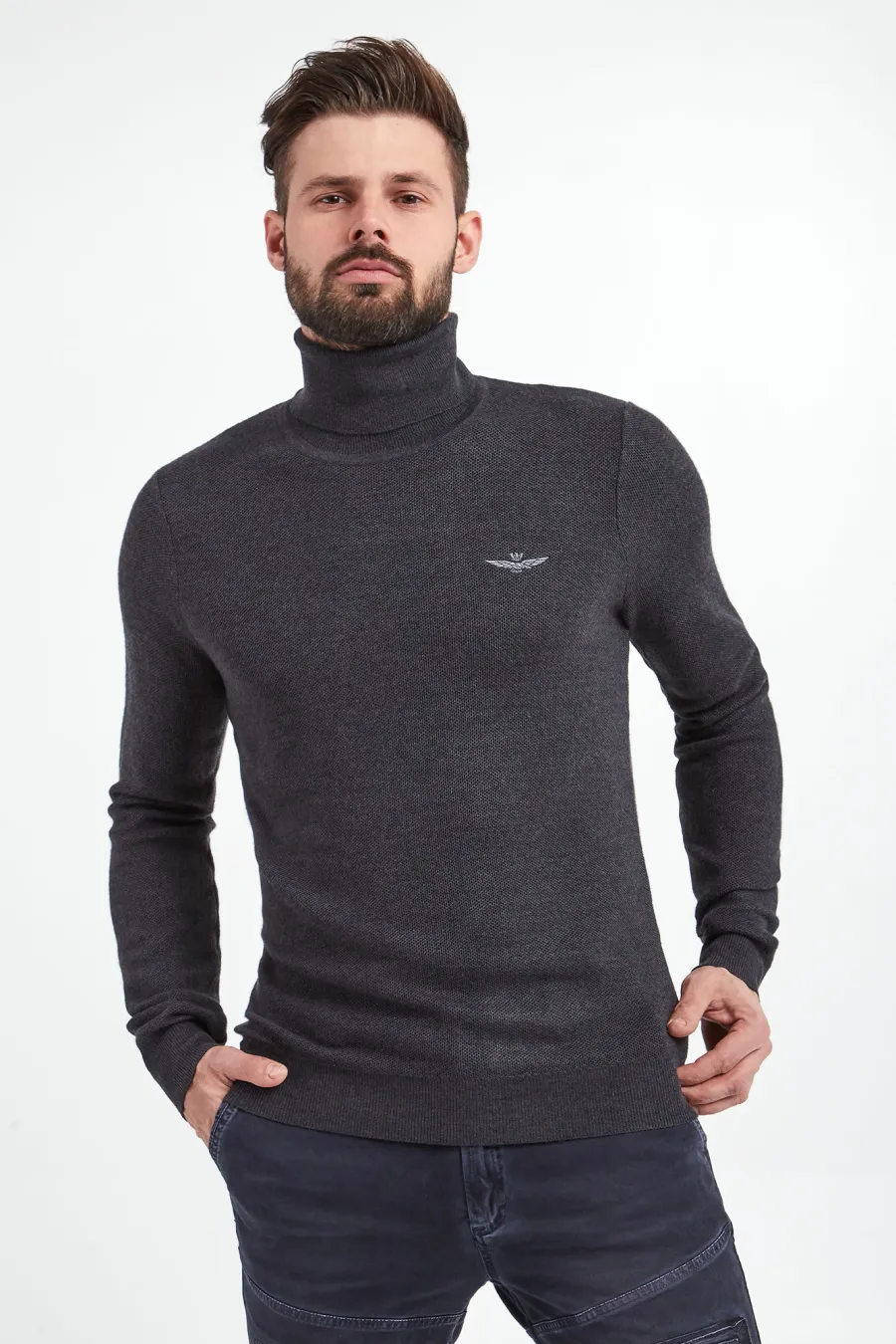 obrazek 1 Golf wełniany męski AERONAUTICA MILITARE Aeronautica Militare
