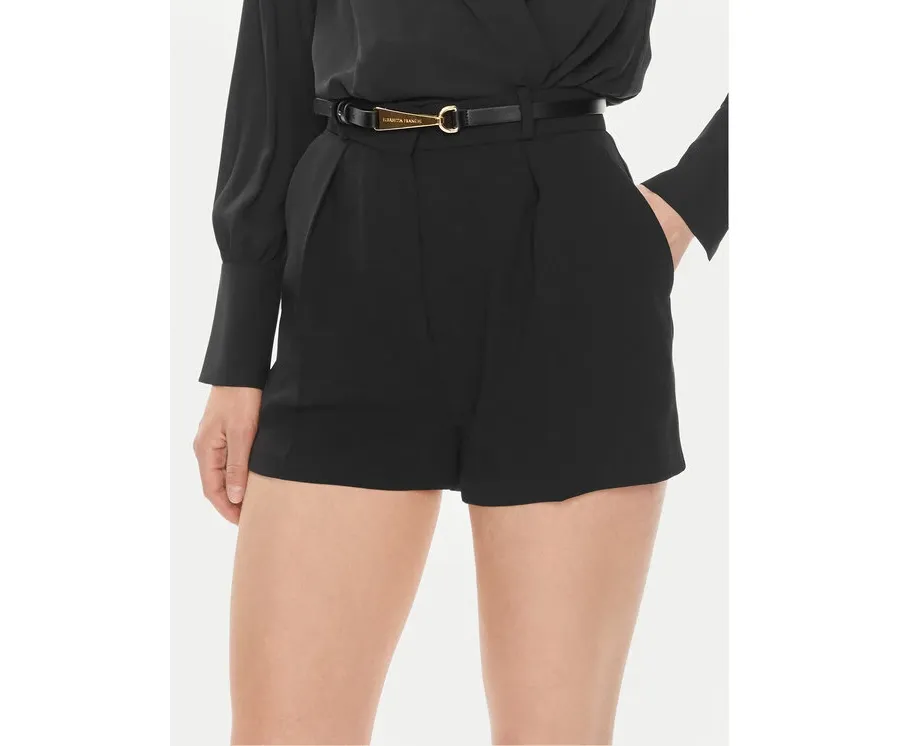 obrazek 1 Elisabetta Franchi Szorty materiałowe SH-005-42E2-V350 Czarny Regular Fit
