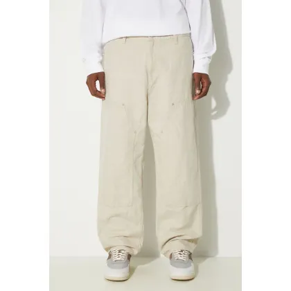 Zdjęcie Carhartt WIP spodnie z domieszką wełny Walter Double Knee Pant kolor beżowy proste I033580.502
