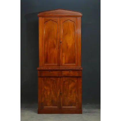 Zdjęcie Wysokiej jakości antyczny, mahoniowy regał na książki