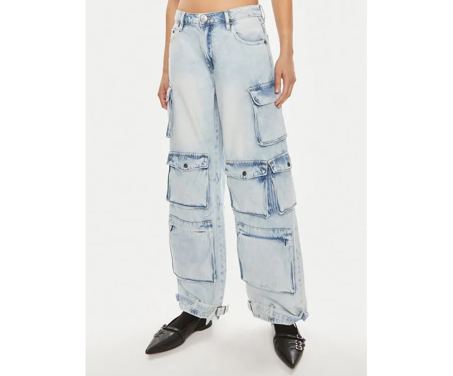 obrazek 1 One Teaspoon Jeansy Epic 26245 Niebieski Cargo Fit