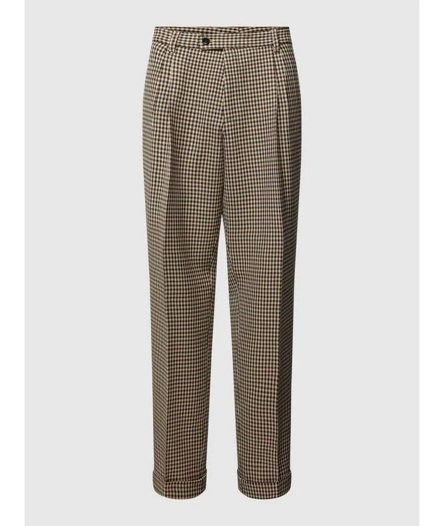 obrazek 1 Spodnie do garnituru o kroju slim fit w kant model ‘Fraye’