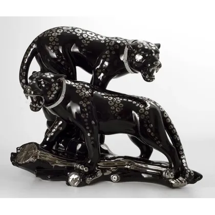 Picture Elegant ceramic panthers