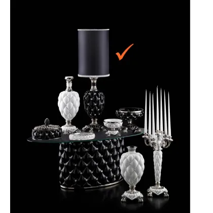 Picture Ceramic lamp decorated with Swarovski crystals