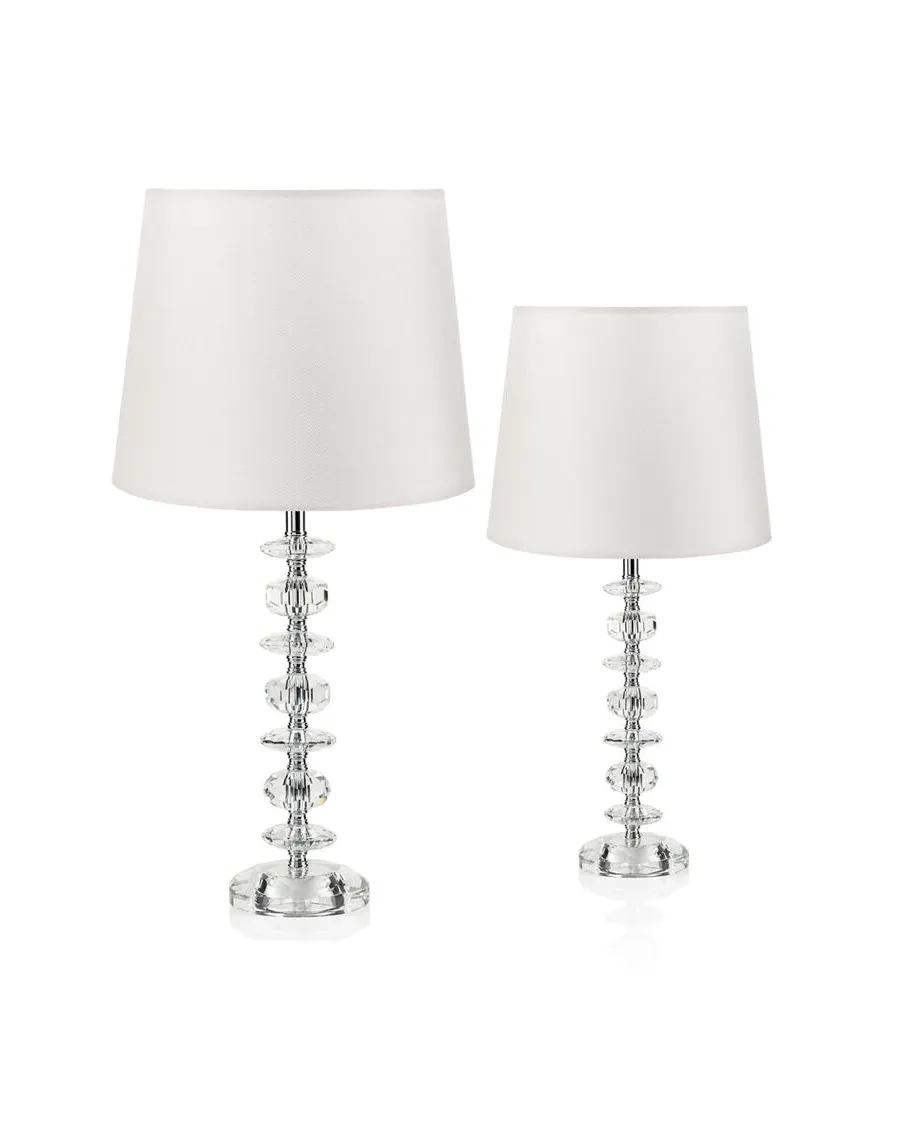 obrazek 2 Stylowa lampa stołowa „Nuty” z kryształu