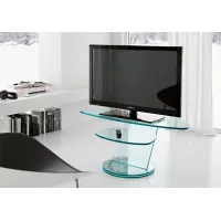 Zdjęcie Reprezentacyjny szklany obrotowy stojak pod TV - Tonelli Design