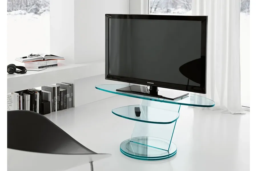 obrazek 1 Reprezentacyjny szklany obrotowy stojak pod TV - Tonelli Design