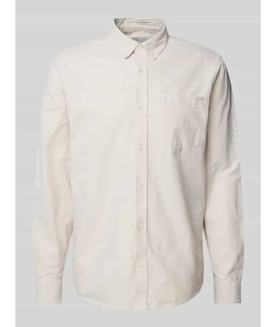 obrazek 1 Koszula casualowa o kroju regular fit z kołnierzykiem typu button down model ‘LOGO’