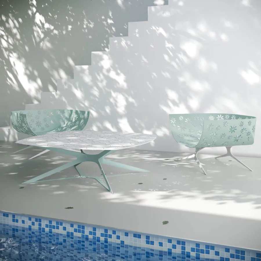 obrazek 5 Designerski portugalski stół z malowanego proszkowo aluminium na taras lub do ogrodu