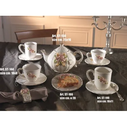 Zdjęcie Zastawa - ekskluzywne ceramiczne filiżanki do kawy i herbaty