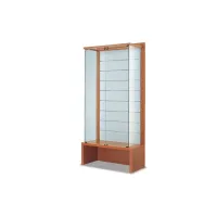 Picture An elegant large display case with a bench for a unique shop or boutique