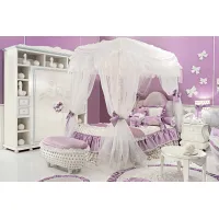 Picture Elegant bedroom with a canopy for girls