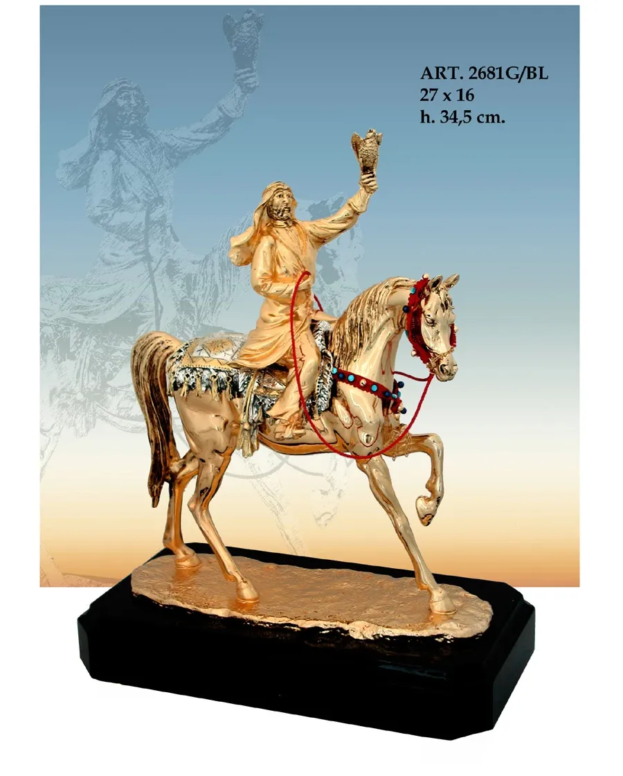 obrazek 1 Elegancka figura konia z jeźdzcem