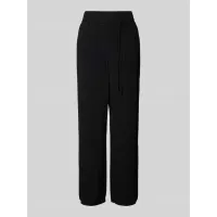 Zdjęcie Spodnie materiałowe z szerokimi nogawkami i wiązanym paskiem