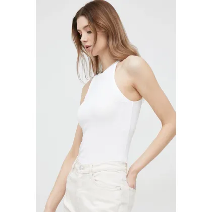Zdjęcie Polo Ralph Lauren top bawełniany kolor biały