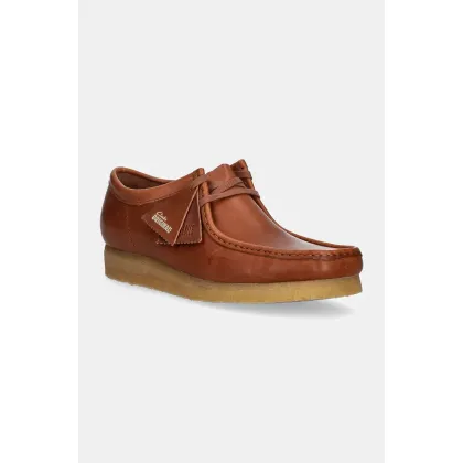 Zdjęcie Clarks Originals półbuty skórzane Wallabee męskie kolor brązowy 26179323