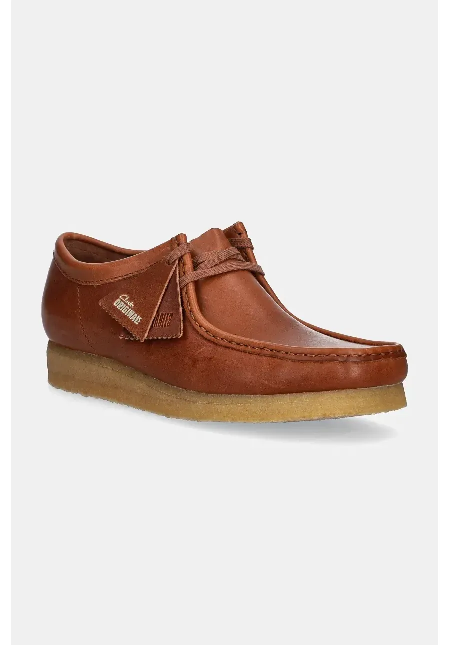 obrazek 1 Clarks Originals półbuty skórzane Wallabee męskie kolor brązowy 26179323