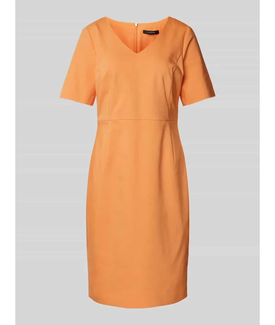 obrazek 1 Sukienka etui o długości do kolan w jednolitym kolorze