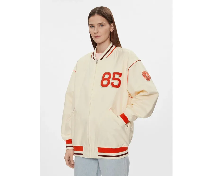 obrazek 1 Tommy Hilfiger Kurtka bomber Baseball WW0WW40477 Beżowy Oversize