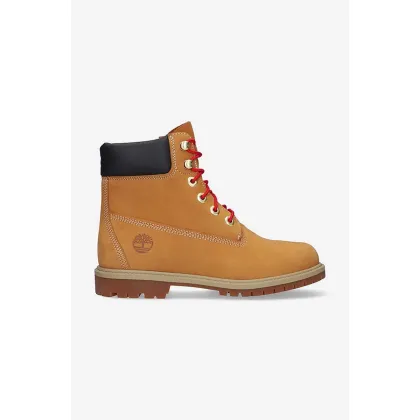 Zdjęcie Timberland workery zamszowe Heritage 6 In Waterproof kolor brązowy na płaskim obcasie A2G4R-BROWN