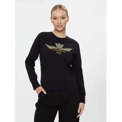 Zdjęcie Aeronautica Militare Bluza 232FE1831DF525 Czarny Regular Fit