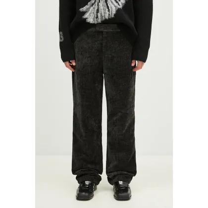 Zdjęcie Daily Paper spodnie Zuri Velvet Pants męskie kolor czarny proste 2421091