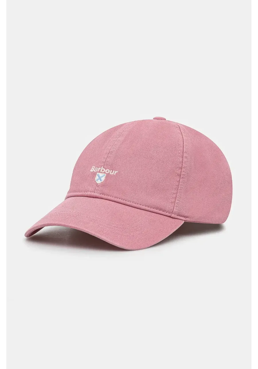 obrazek 1 Barbour czapka z daszkiem bawełniana Sports Caps kolor różowy z aplikacją MHA0274