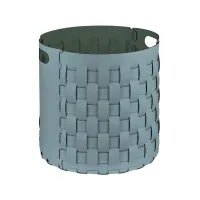 Picture Luxurious Bottega basket Ø40xH40 cm in light pastel blue