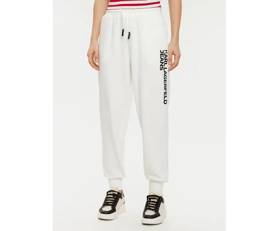 obrazek 1 Karl Lagerfeld Jeans Spodnie dresowe A1W10058 Biały Regular Fit