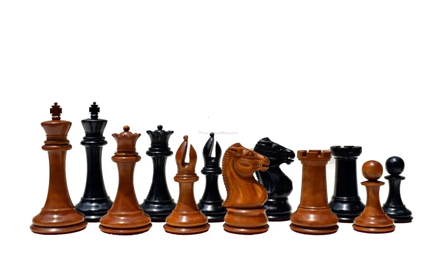 obrazek 6 Elegancki komplet szachowy Jaques Morphy Style z pudełkiem na pionki - The Chess Empire