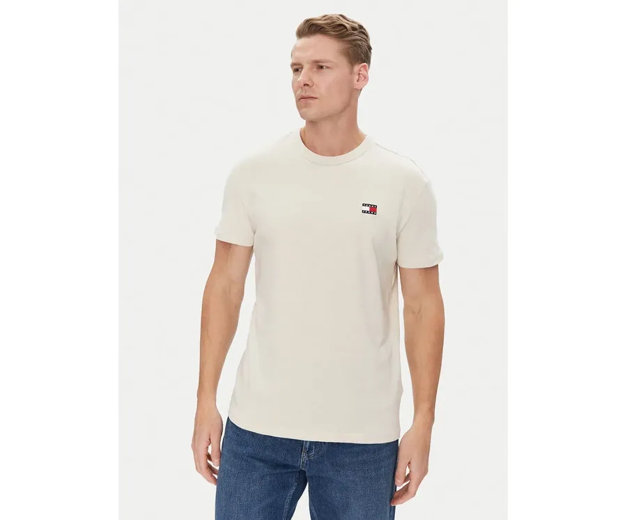 obrazek 1 Tommy Jeans T-Shirt Badge DM0DM20322 Beżowy Regular Fit