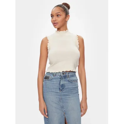 Zdjęcie Vero Moda Bluzka Gold 10297855 Beżowy Slim Fit