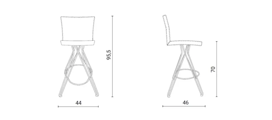 obrazek 2 Minimalistyczne, designerskie krzesło barowe