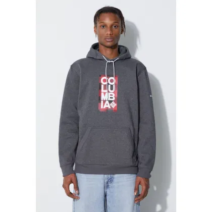 Zdjęcie Columbia bluza EM2179 HOODIE męska kolor szary z kapturem gładka EM2179-GREY