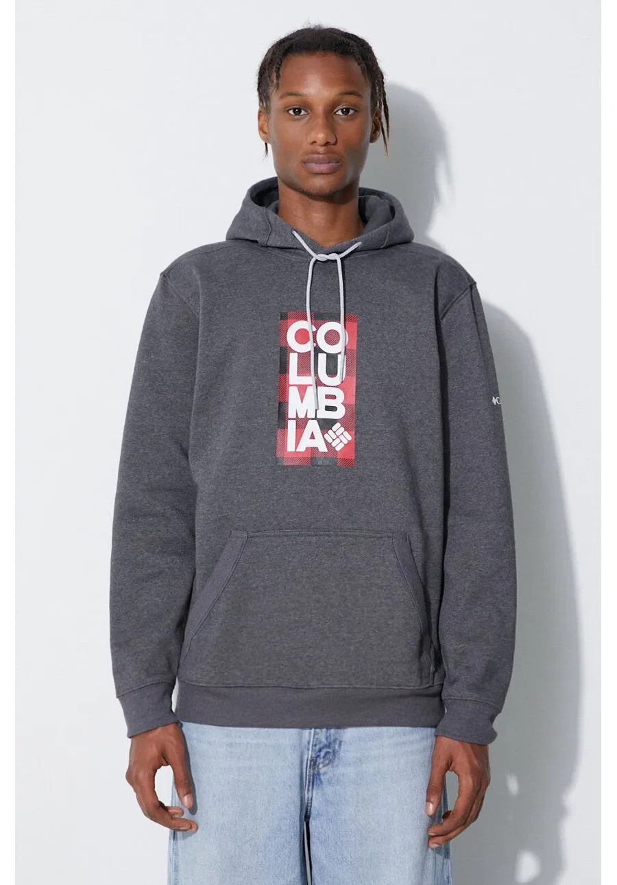 obrazek 1 Columbia bluza EM2179 HOODIE męska kolor szary z kapturem gładka EM2179-GREY