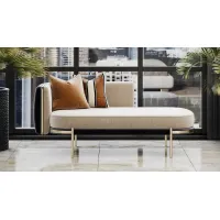 Zdjęcie Nowoczesne tapicerowane łóżko dzienne z metalowymi nogami