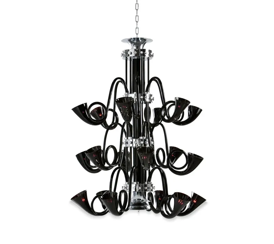 obrazek 2 Niesztampowy 3-poziomowy żyrandol LC300/18 z kolekcji Black Swan