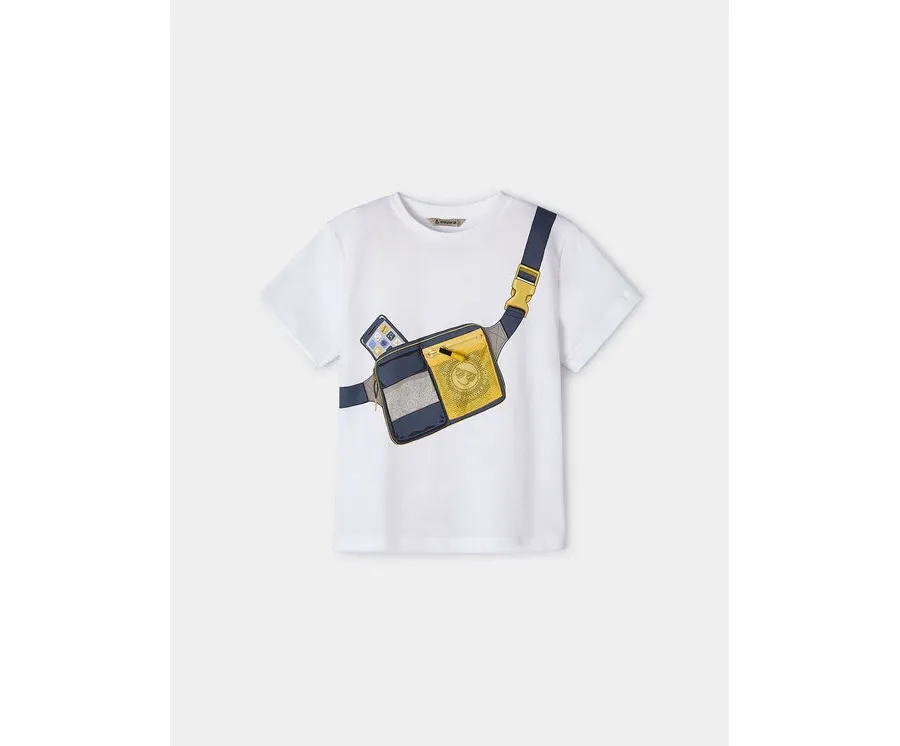 obrazek 1 Mayoral T-Shirt 3018 Biały Regular Fit