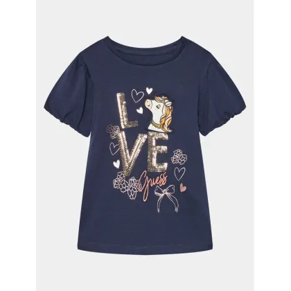 Zdjęcie Guess T-Shirt K4RI16 K6YW4 Granatowy Regular Fit